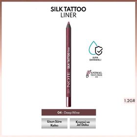 Note Silk Tattoo 04 Deep Wine Liner Suya Dayanıklı İpeksi Jel Göz Kalemi