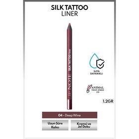 Note Silk Tattoo 04 Deep Wine Liner Suya Dayanıklı İpeksi Jel Göz Kalemi