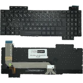 Notespare Asus Rog GL703VM-GC035T Işıklı Siyah Türkçe Uyumlu Laptop Klavye