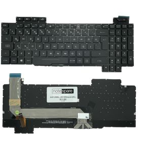 Notespare Asus Rog GL703VM-GC035T Işıklı Siyah Türkçe Uyumlu Laptop Klavye