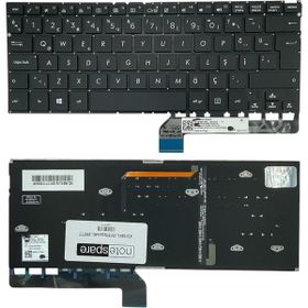 Notespare Asus Zenbook Flip UX360UAK-DQ264T TR Işıklı Siyah Notebook Klavye