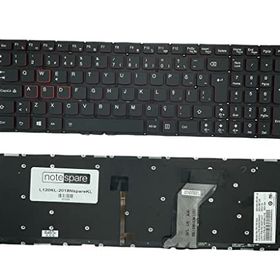 Notespare Lenovo Edge 2-1580 Type 80QF Uyumlu Siyah TR Işıklı Klavye