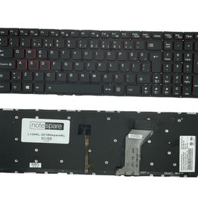 Notespare Lenovo Edge 2-1580 Type 80QF Uyumlu Siyah TR Işıklı Klavye