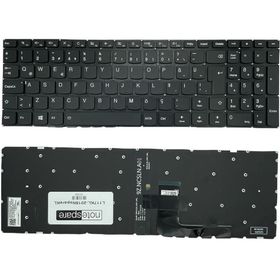 Notespare Lenovo NSK-BV0SN 0T NSK-BV2SN 0T Işıklı Siyah Türkçe Uyumlu Laptop Klavye