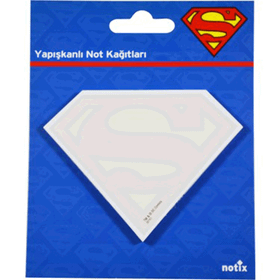 Notix 50 Yaprak Superman Şekilli Yapışkanlı Not Kağıdı