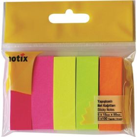 Notix Kağıt Ayraç 5 Renk 100 Yaprak Asmalı Notluk