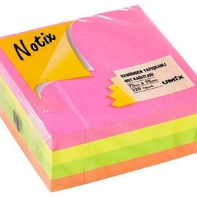 Notix Neon 4 Renk Kup 320 Yaprak 75x75 Asmalı Not Kağıdı
