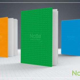 Notte 10-233 Dikişli Plastik Kapak A4 Point 100 Yaprak Kareli Defter