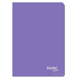 Notte 10351M Mor Plastik Kapak A4 Kareli 60 Yaprak Defter