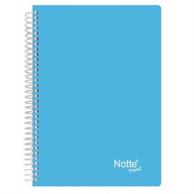 Notte 60-357 Spiralli Plastik Kapak A4 Trend 80 Yaprak Çizgili Defter