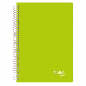 Notte 60-361 Spiralli Plastik Kapak A4 Trend 120 Yaprak Kareli Defter