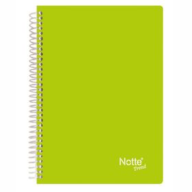 Notte 60-361 Spiralli Plastik Kapak A4 Trend 120 Yaprak Kareli Defter