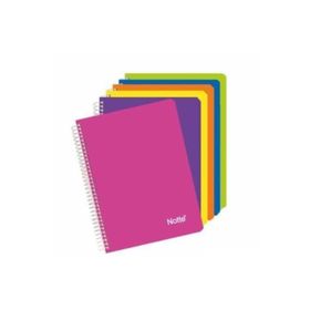 Notte 60-361 Spiralli Plastik Kapak A4 Trend 120 Yaprak Kareli Defter