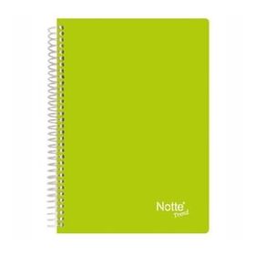 Notte 60-361 Spiralli Plastik Kapak A4 Trend 120 Yaprak Kareli Defter
