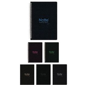 Notte 60-476 A4 Siyah 60 Sayfa Çizgili Spiralli Plastik Kapak Defter