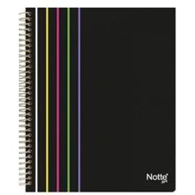 Notte 60-478 A4 Siyah 100 Sayfa Çizgili Spiralli Plastik Kapak Defter