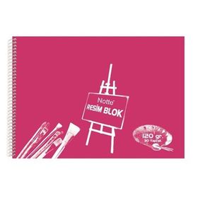 Notte 63-152 Spiralli Plastik Kapak 25x35 cm 30 Yaprak Resim Defteri