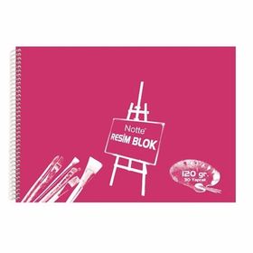 Notte 63-152 Spiralli Plastik Kapak 25x35 cm 30 Yaprak Resim Defteri