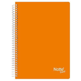 Notte Spiralli Plastik Kapak A4 Trend 160 Yaprak Kareli Defter