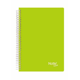 Notte Spiralli Plastik Kapak A4 Trend 160 Yaprak Kareli Defter