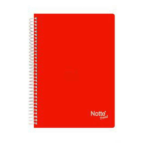 Notte Spiralli Plastik Kapak A4 Trend 160 Yaprak Kareli Defter