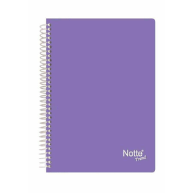 Notte Spiralli Plastik Kapak A4 Trend 160 Yaprak Kareli Defter