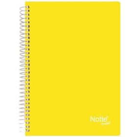 Notte Spiralli Plastik Kapaklı A4 Trend 100 Yaprak Çizgili Defter