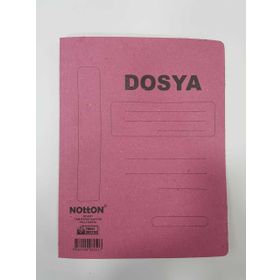 Notton NT-6051 Tam Kapak Pembe Karton 50 Adet Telli Dosya