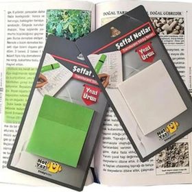 Notyaz 2'li Set Yeşil ve Renksiz Şeffaf Şeffaf Notlar