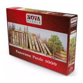 Nova 1000 Parça Ağaç Hayattır Kitap Sokağı Panoramik Puzzle