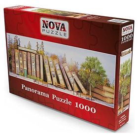Nova 1000 Parça Ağaç Hayattır Kitap Sokağı Panoramik Puzzle