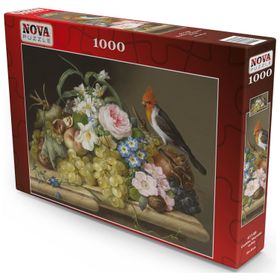 Nova 1000 Parça Çiçek Meyve ve Kuş Natürmort Puzzle