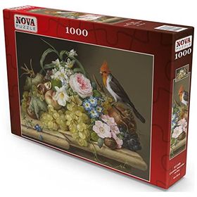 Nova 1000 Parça Çiçek Meyve ve Kuş Natürmort Puzzle