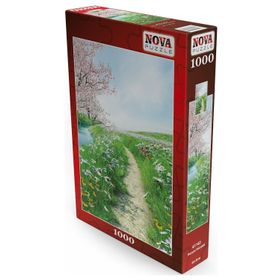 Nova 1000 Parça Çiçekli Patika Yol Huzura Yolculuk Puzzle