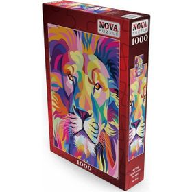 Nova 1000 Parça Renkli Aslan Portresi Puzzle