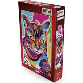 Nova 1000 Parça Renkli Kedi Puzzle