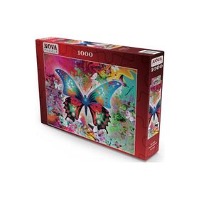 Nova 1000 Parça Renkli Kelebek Puzzle