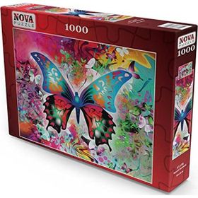 Nova 1000 Parça Renkli Kelebek Puzzle