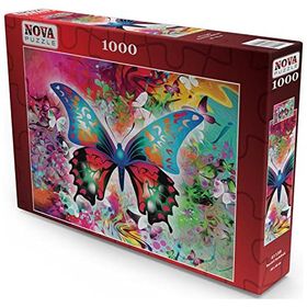 Nova 1000 Parça Renkli Kelebek Puzzle