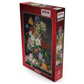 Nova 2000 Parça Vazoda Renkli Çiçekler Puzzle