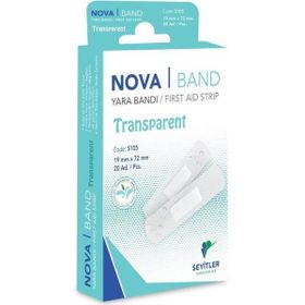 Nova Band Transparent 20 Adet Yara Bandı