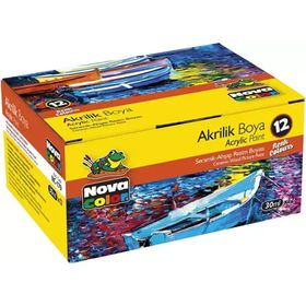 Nova Color 07.01.546.011 12 Renk x 30 ml. Şişe Akrilik Boya