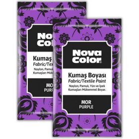Nova Color 2x12 gr Mor Toz Kumaş Boyası