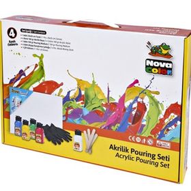 Nova Color Akrilik Pouring Seti Kırmızı Mercan (NC-2514)