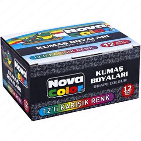 Nova Color NC-192 30 ml x12 Renk Paket Kumaş Boyası