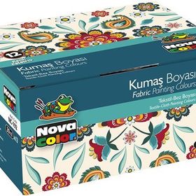Nova Color NC-192 30 ml x12 Renk Paket Kumaş Boyası
