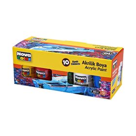 Nova Color NC-2002 10'lu 30 ml Şişe Akrilik Boya