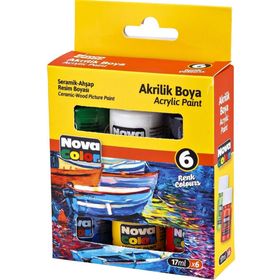 Nova Color NC-2006 6'lı 17 ml Şişe Akrilik Boya
