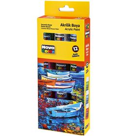 Nova Color NC-2008 12'li 17 ml Şişe Akrilik Boya