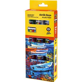 Nova Color NC-2008 12'li 17 ml Şişe Akrilik Boya